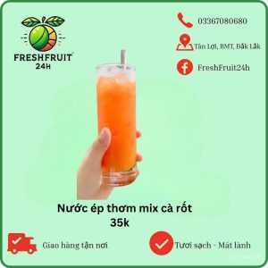 Nước ép thơm mix cà rốt